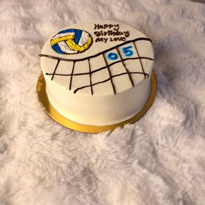 Spike & Score Volleyball Celebration Cake