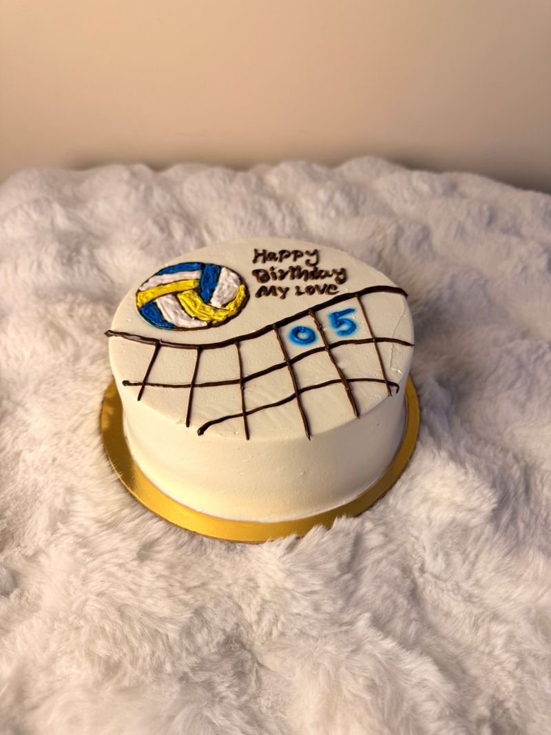Spike & Score Volleyball Celebration Cake