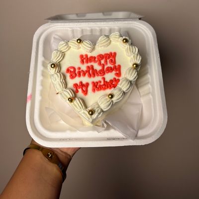 Happy Birthday Heart Bento Cake