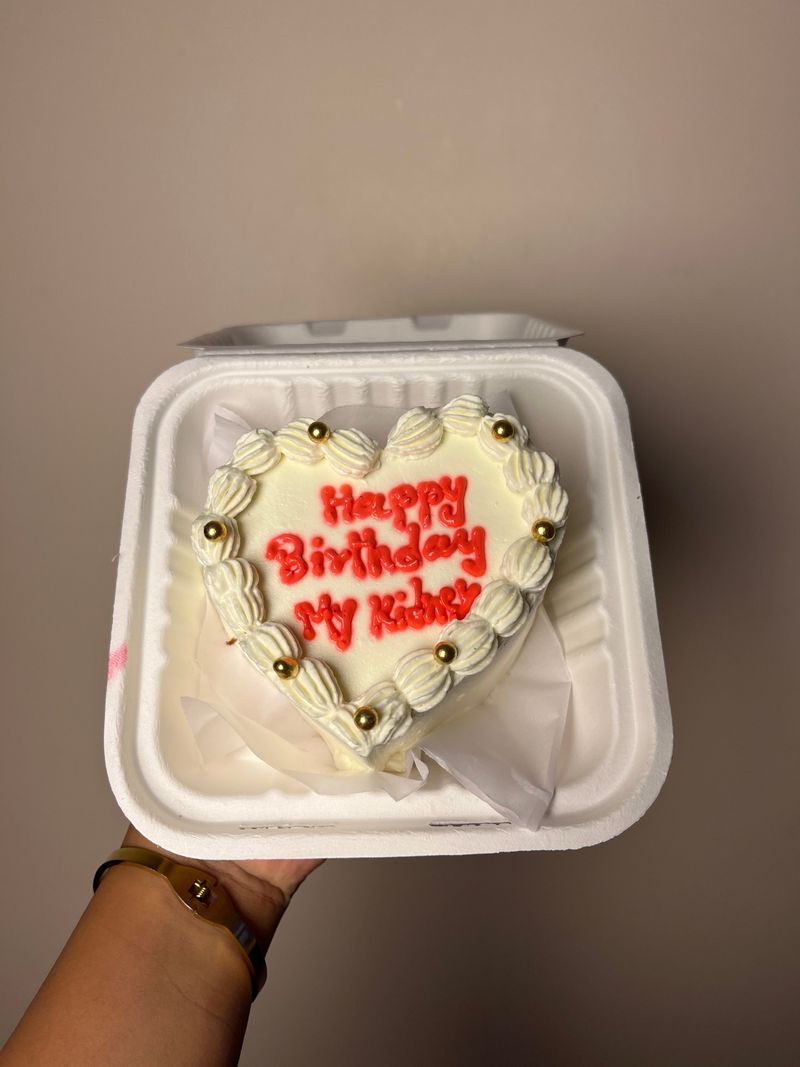 Happy Birthday Heart Bento Cake