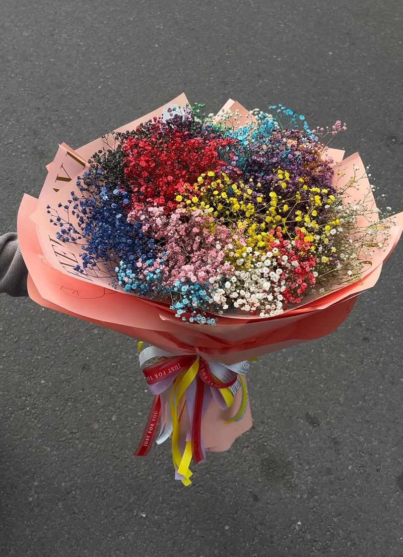 🌸 Colourful Gypsy Bouquet (Baby’s Breath Bouquet)
