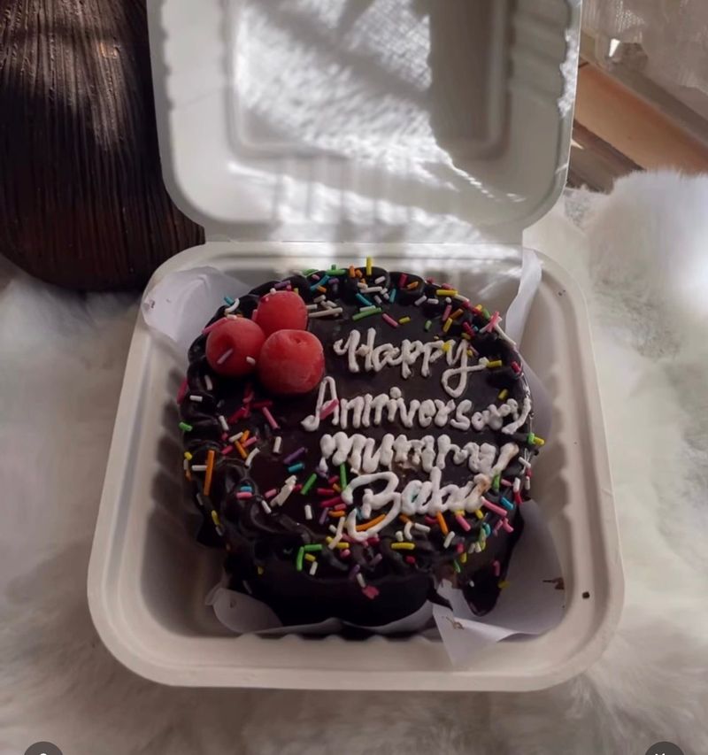 Chocolate Anniversary Bento Cake