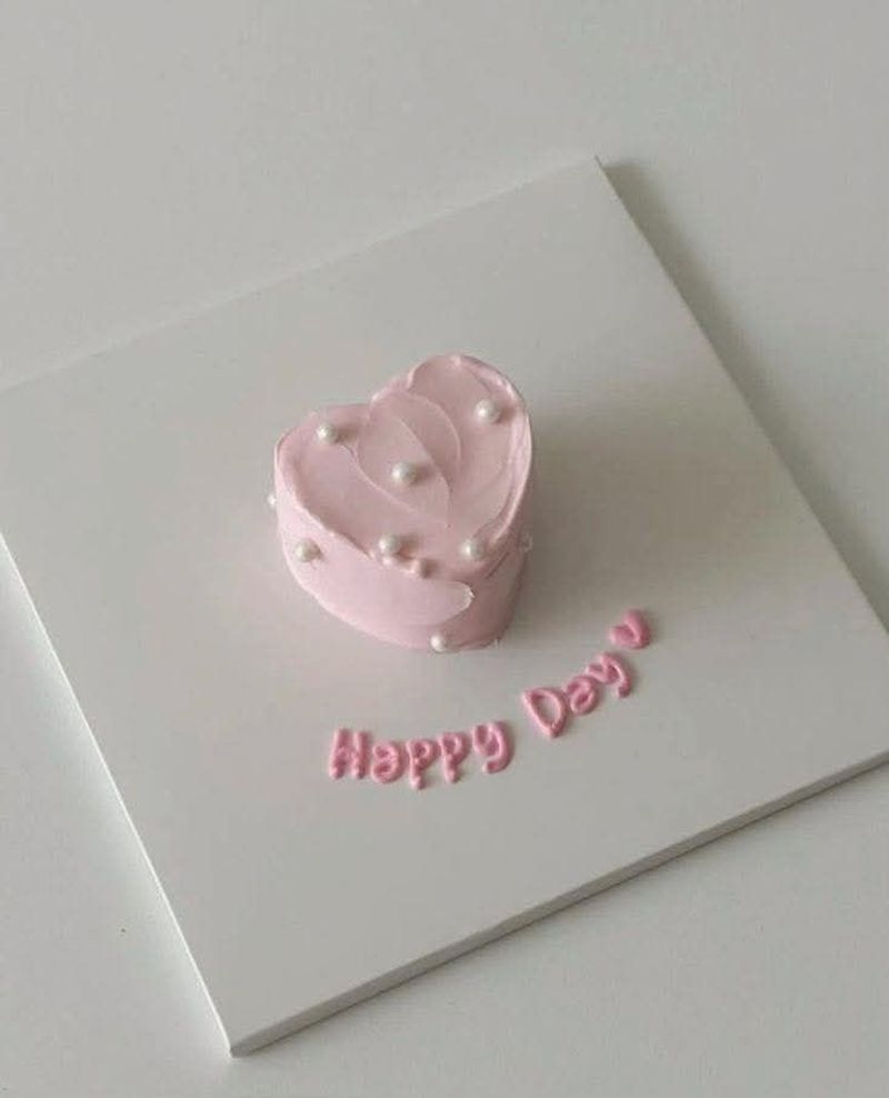 Soft Pink Bento Heart Cake