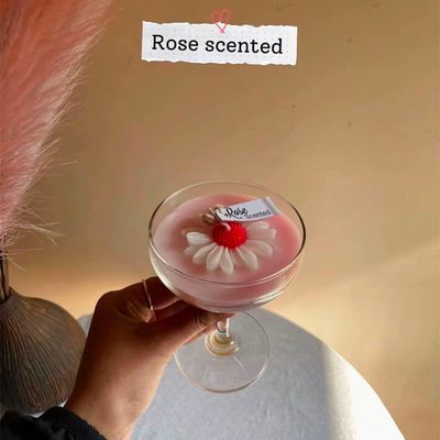 Blush Rose Bloom Candle 🌹🕯️