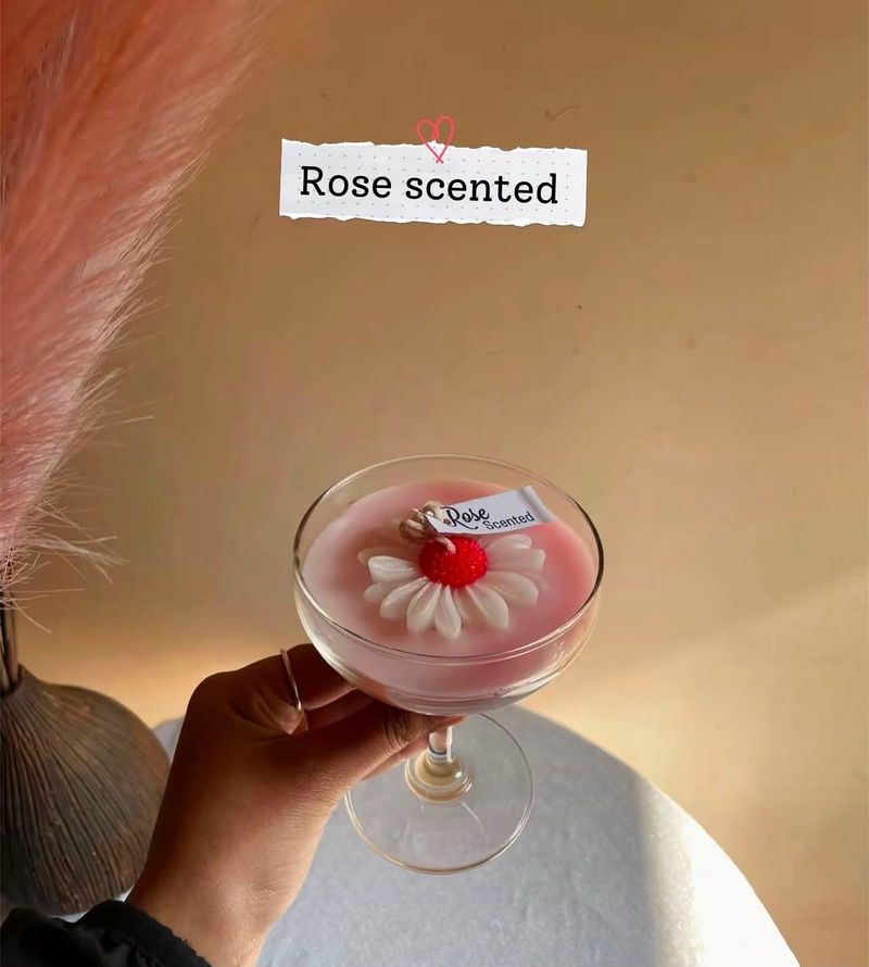 Blush Rose Bloom Candle 🌹🕯️