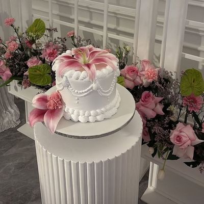 Enchanted Blueberry Blossom Cake