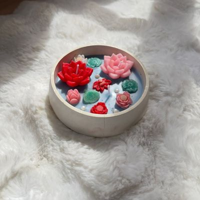 Blooming Gardenia Floral Candle Bowl