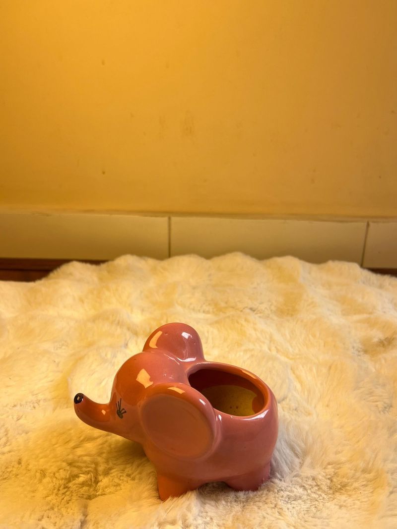 elephant-shaped mini planter,