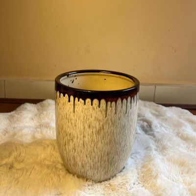 Distressed Rim Ceramic Planter