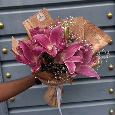 Pink Radiance Lily Bouquet