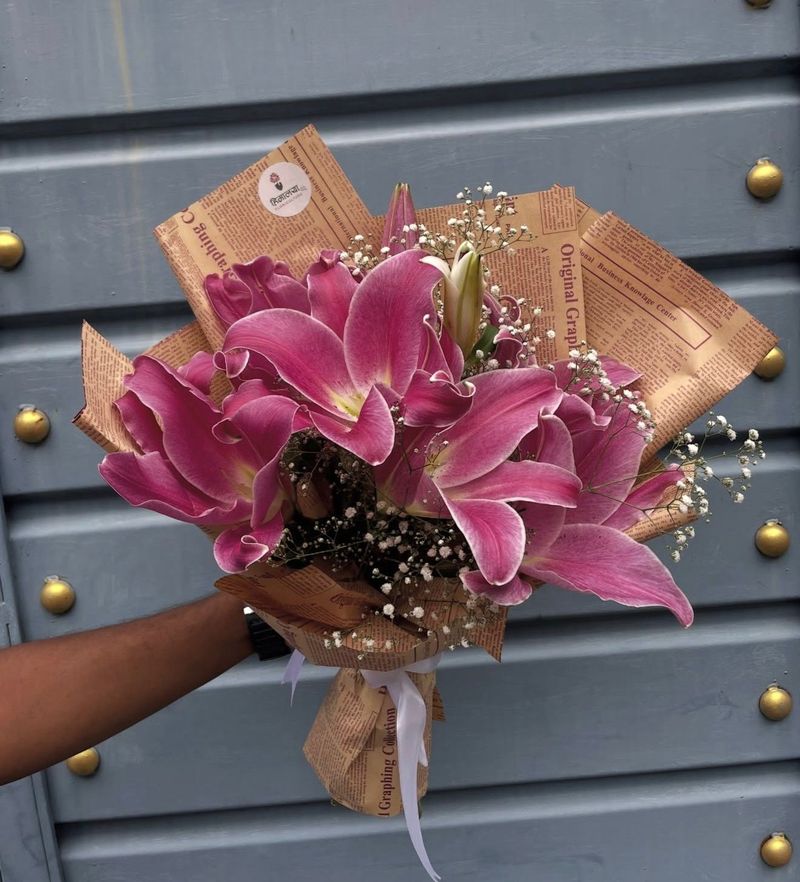 Pink Radiance Lily Bouquet