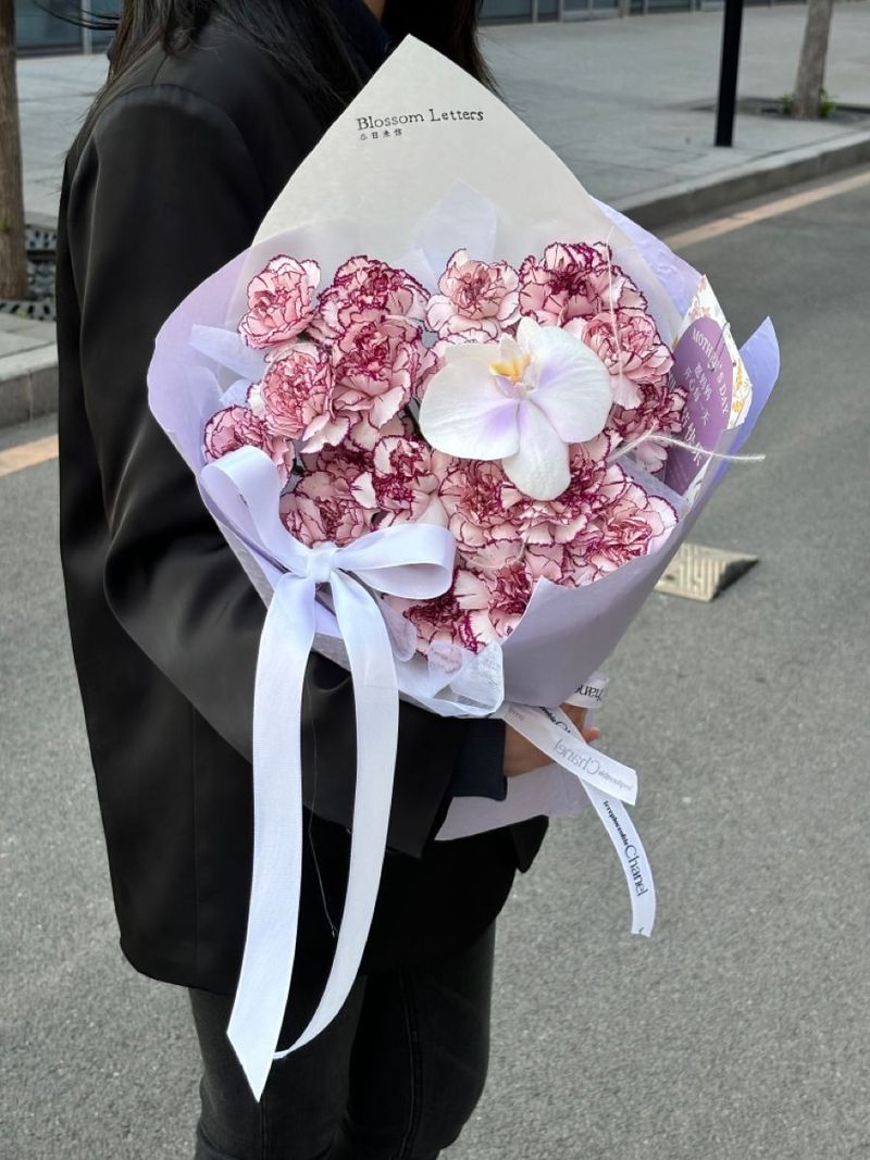 Pink Serenity Carnation Bouquet