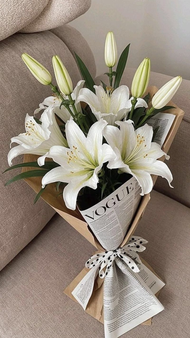 Classic White Lily Bouquet