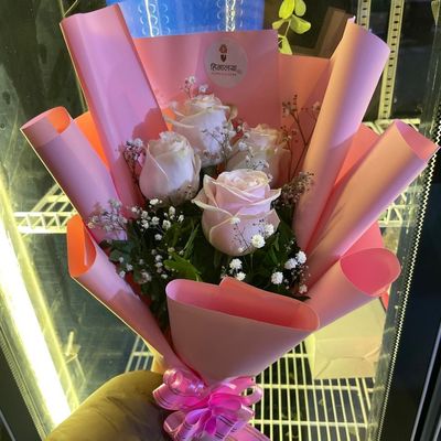 The Petite Pastel Rose Bouquet (4 Stems)