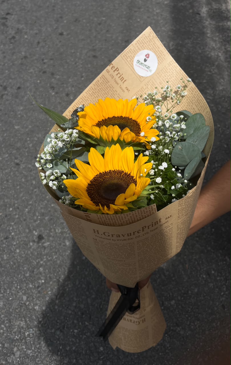 Flowers are natural products, so their size, color, and bloom stage may vary slightly from the images shown. If any flower, foliage, or wrapping material is unavailable due to seasonal availability, it will be substituted with a similar item of equal or greater value while maintaining the bouquet's overall design and quality. To keep your bouquet fresh, place the stems in clean water and avoid direct sunlight and excessive heat.