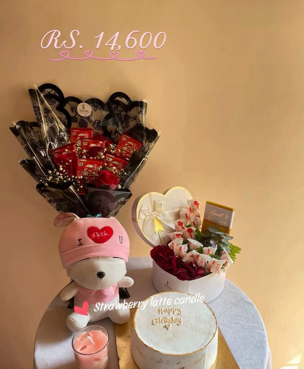 Rose varieties, bouquet design, teddy design, cake flavor, candle style, and chocolate selection may vary slightly depending on availability while maintaining the overall quality and value of the combo. The cake is freshly prepared and should be consumed within the recommended time. Chocolates should be stored away from direct sunlight and excessive heat.
