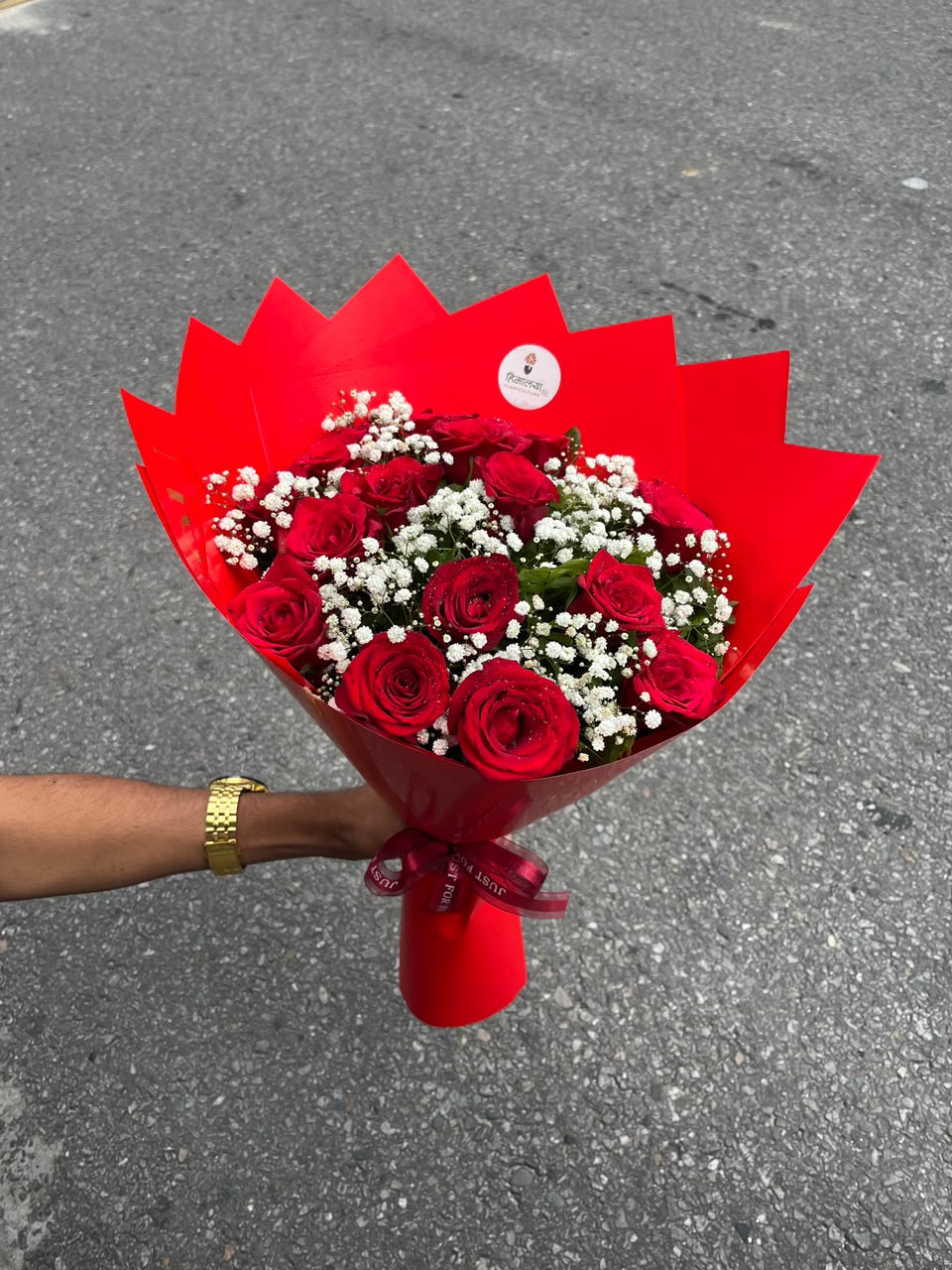 Rose arrangement style and wrapping details may vary slightly depending on availability while maintaining the overall premium look, freshness, and quality of the bouquet.