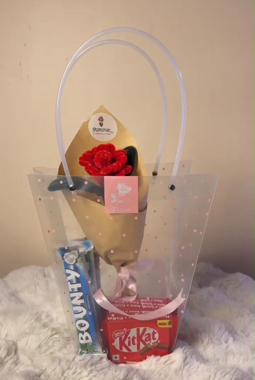 Artificial flower colors may vary depending on availability. Suitable replacements of equal or greater value will be provided while maintaining the overall quality and presentation of the gift combo.